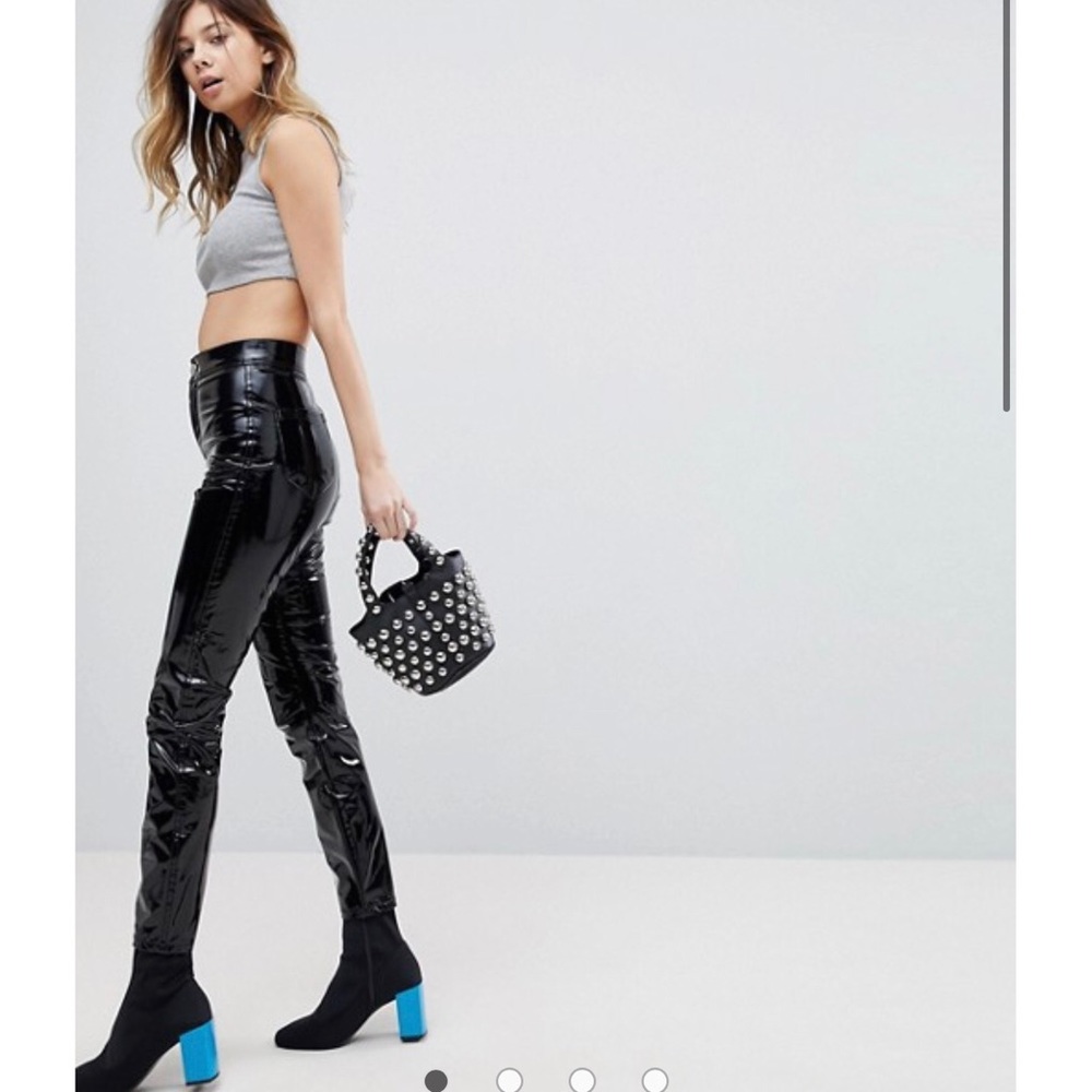 ASOS High Waisted Patent Leather Jeggings